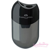 Faber-Castell: Dvojni šilček s posodo - črn