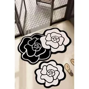 Lessentiel Maison Set prostirki za kupatilo Bungari Rose, 2 komada, Crno-beli