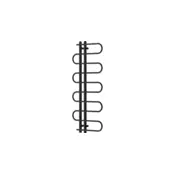 Mexen Kiso dekorativni kopalniški radiator 1250 x 500 mm, 256 W, črn - W114-1250-500-00-70