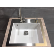 SINK SOLUTION pomivalno korito EDGE 60 z RSF robom - bela (7150004)