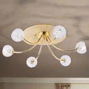 ORION Plafonjera od olovnog kristala Maderno, zlatna, 57 cm - Dnevni boravak/blagovaonica - Moderan - mat zlato, sjajno zlato, satin finiš - Metal