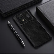 slomart Nillkin Qin usnjena torbica etui Samsung Galaxy A73 črna