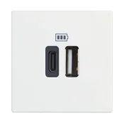CLASSIA USB VTIČNICA TIP A + TIP C/230V AC/5V DC/3A 2M BELA RW4287C2