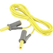 VOLTCRAFT Visokofleksibilni varnostni merilni kabel [lamelni vtič 4 mm-lamelni vtič 4 mm] 2 m rumene barve MSB-501 10 A