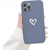 Silikonski ovitek Newsee TPU za iPhone 12 Pro Max s sivimi srčki