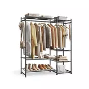 Songmics Oblečni regal 30x1248x1571 cm Črn