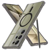 Hibridni ovitek Techsuit Shockproof MagSafe za Samsung Galaxy S24 Ultra - smoke black