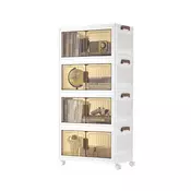 Songmics Organizator za shranjevanje 4 nivoji 31x55x111 cm bela