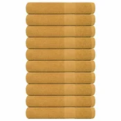 Vidaxl Brisače FROGN 10 kosov zlate 100x200 cm 360 g/m2