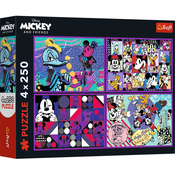 Trefl - Puzzle 4x250 Mickey Mouse - 250 kosov
