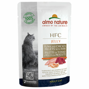 Almo Nature HFC Jelly vrečke 24x55 g - Tuna, piščanec & šunka