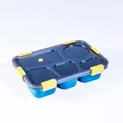 Iris KT-004-BL plava plastična kutija za pohranu hrane s 5 pretinaca