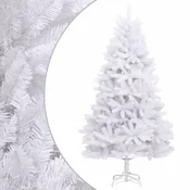 Vidaxl Umetna novoletna jelka s stojalom bela 270 cm