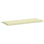 Vidaxl Blazina za klop SOEST 100% poliester Krem 110 x 40 x 5 cm