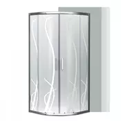 Spirit BAMBOO 90x90x180cm ukrivljena tuš kabina brez tuš pladnja