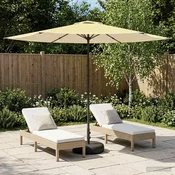 Vrtni Parasol s Podnožjem 300 x 300 cm Poliester Pravokutni