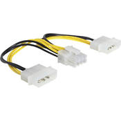 Delock Električni priključni kabel [1x ATX-vtičnica 8pol. (4+4) - 2x IDE-električni vtič 4pol.] 0
