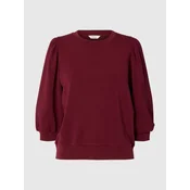 SELECTED Majica SLFTENNY bordo
