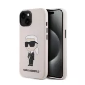 Maska Karl Lagerfeld Hc Silicone NFT Ikonik za iPhone 15 roze
