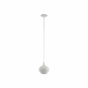 Eglo 97212 - Luster na sajli CAMBORNE 1xE27/60W/230V, bela, precnik 190 mm