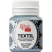 Akrilna barva za tekstil, 20 ml, ROSA Talent - Vintage modra (34)