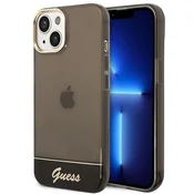 shumee Ovitek Guess Hardcase za iPhone 14 Plus, prozoren, črn