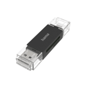 HAMA citac kartica USB, OTG, USB-A + Micro-USB, USB 2.0, SD/microSD