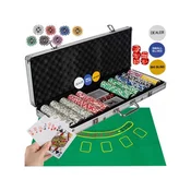 KRUZZEL xXL Texas Holdem poker set 500 žetonov v alu. kovčku 00023529