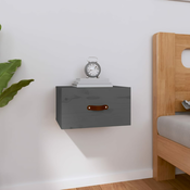 vidaXL Stenska nočna omarica siva 40x29,5x22 cm