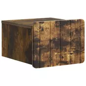 vidaXL vidaXL Stenski nočni omarici Dimljen hrast 33 x 34,5 x 24 cm, (5000209877)