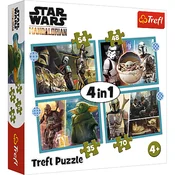 Trefl Vojna zvezd: Mandalorian 4v1 sestavljanka (35, 48, 54, 70 kosov)