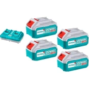 TOTAL Sada baterií a nabíječky, 20 V Li-ion, 4000mAh, industrial TFBCLI20244
