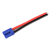 Pozlačen konektor EC5 moški s kablom 10AWG 12cm