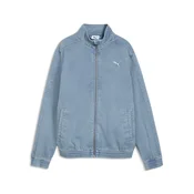 PUMA T7 Relaxed Washed Twill Full-Zip Jacket Youth, Shop, Cool Blue, 9-10Y