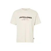 JACK & JONES Majica JJABBO bež/rdeča/črna