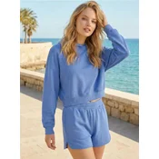 Sinsay - Hoodie soft touch - plava