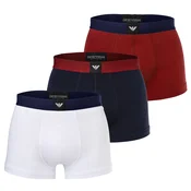 Emporio Armani Boksarice mornarska/temno rdeča/bela