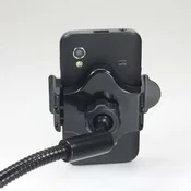 Držalo za mobilni telefon, dlančnik, GPS Logo zglobno, za avto, nastavljiva širina, črno, plastično, z adapterjem USB 1,5 A, črno, mobilno