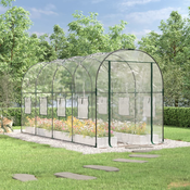 The Living Store The Living Store Rastlinjak prozoren 160x400x190 cm PVC in prašno lakirano jeklo - Rastlinjak, (21749891)