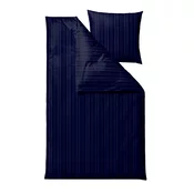 Temno modra enojna podaljšana posteljnina iz damasta 140x220 cm Noble – Södahl