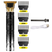 Elektricni stroj za kosu s USB punjenjem Budha - Crna / Srebrna KP25781
