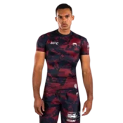 Venum Kompresiona majica Rashguard UFC Zenith Authentic Fight Week, Kratki Rukav, Crveno-crni