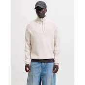 JACK & JONES Pulover JORFREDERIKSBERG OLLIE volneno bela