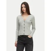 Calvin Klein Jeans Pletena jopica LV047G339G Svetlo siva Slim Fit