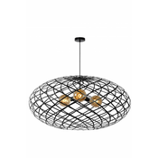 Lucide 21417/99/30 - Lestenec na vrvici WOLFRAM 3xE27/60W/230V črn