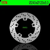 Zadnji zavorni disk 240 mm Suzuki GSF/GSR/SFV/GSX visokokakovostno jeklo
