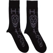 HIM Nogavice Heartagram Skull Black 40-45
