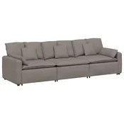 Vidaxl Modularni kavč z blazinami taupe
