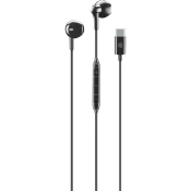 Žične ušesne slušalke MUSIC SOUND EGG USB-C črne