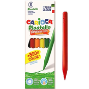 Carioca: Plastello 6-delni komplet voščenk s trajnimi barvami